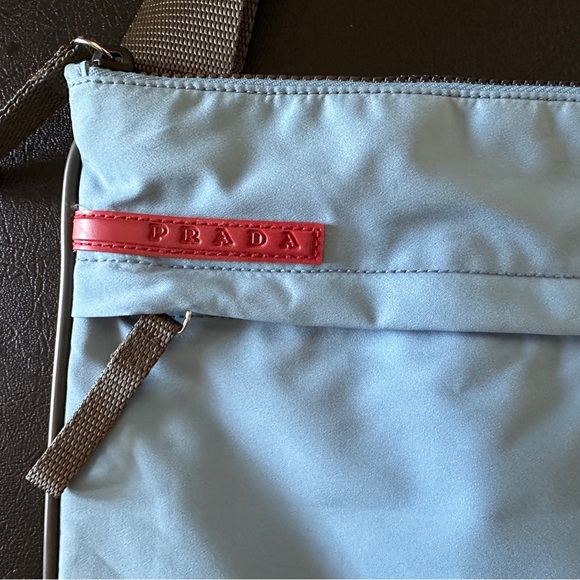 Prada Light Blue Crossbody with Beige Strap - Picture 4 of 7
